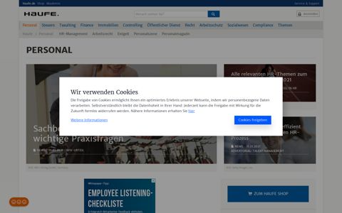 Personal: Portal für HR-Manager und Personaler ... - Haufe
