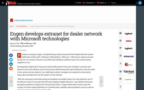 Engen develops extranet for dealer network with Microsoft ...