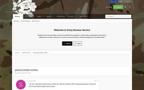jpa(civ) contact number | Army Rumour Service