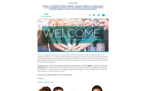 Welcome to the Jeunesse Family!