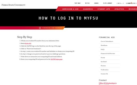 How To Log In To MyFSU - Ferris State University