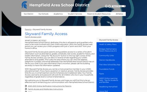 Skyward Family Access – Parents – Hempfield Area School ...