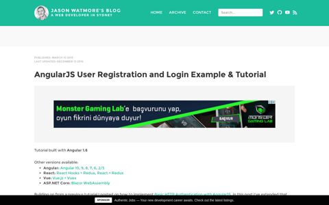 AngularJS User Registration and Login Example & Tutorial ...