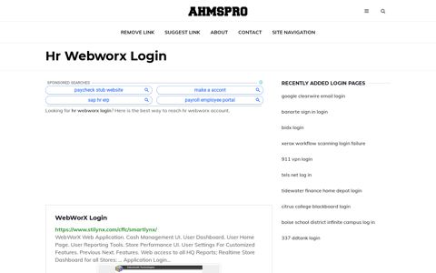 hr webworx ✔️ WebWorX Login - AhmsPro.com