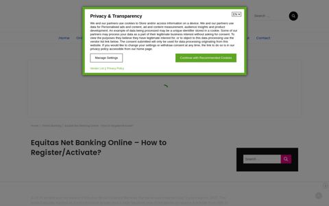 Equitas Net Banking Online - How to Register/Activate ...
