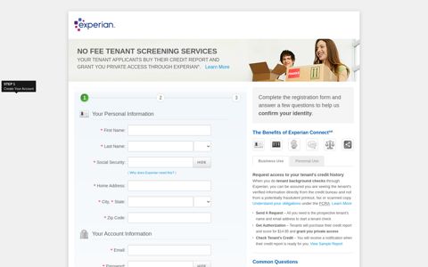 Experian tenant screening services account sign up ...