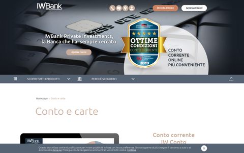 Conto corrente online e carte di pagamento | IWBank