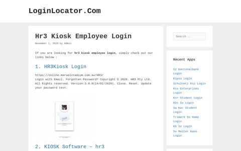 Hr3 Kiosk Employee Login - LoginLocator.Com