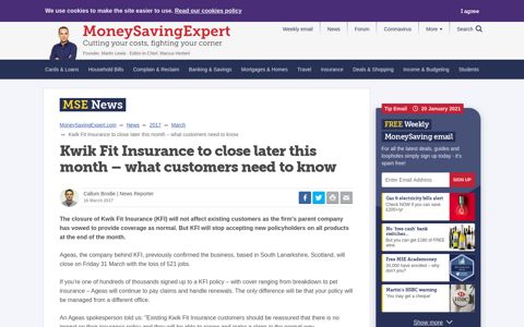 Kwik Fit Insurance to close later this month – what customers ...
