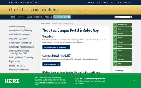 Websites, Campus Portal & Mobile App // Services // Office of ...