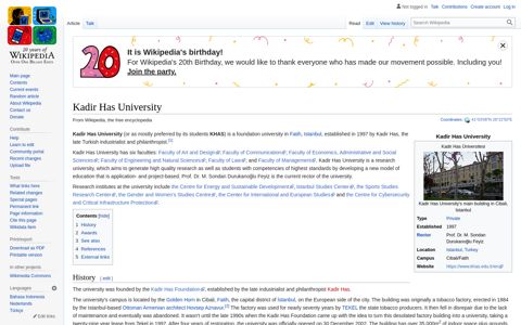 Kadir Has University - Wikipedia