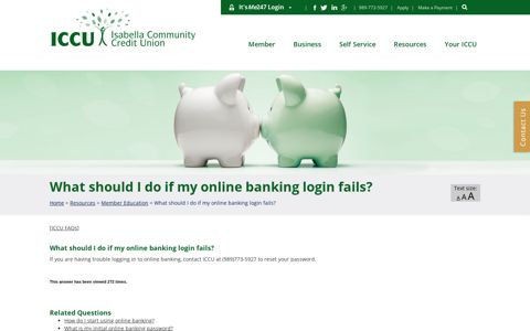 What should I do if my online banking login fails? - Isabella ...