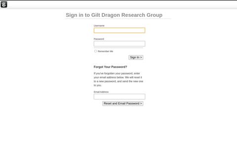Sign in to Gilt Dragon Research Group
