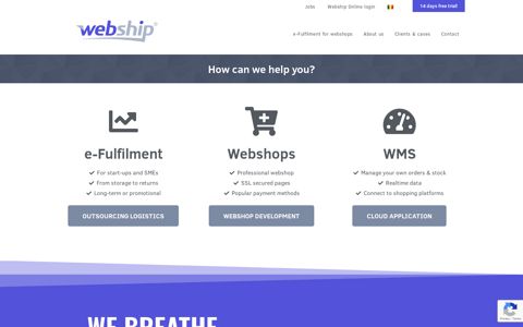 e-Fulfilment center in Belgium for webshops - WebShip