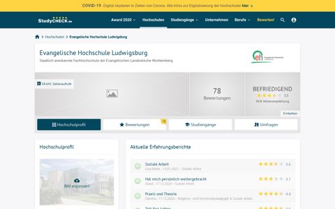 Evangelische Hochschule Ludwigsburg - 76 Bewertungen ...