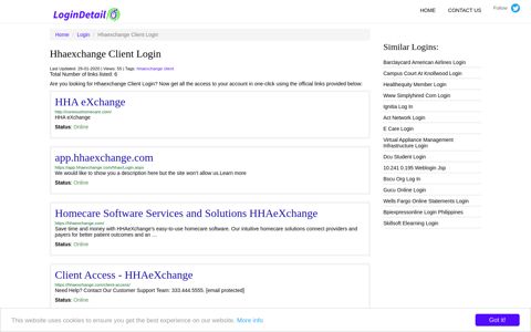 Hhaexchange Client Login HHA eXchange - http ... - LoginDetail