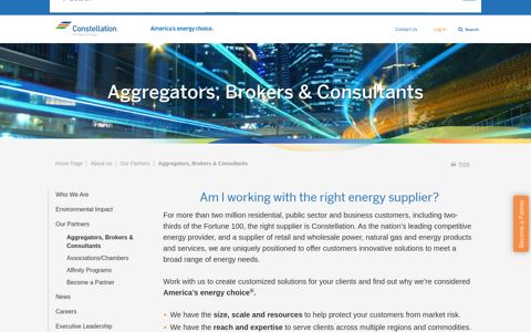 Aggregators, Brokers & Consultants | Constellation