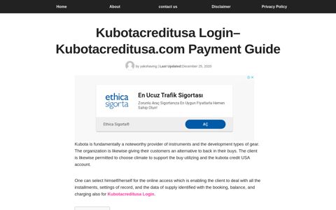 Kubotacreditusa Login–Kubotacreditusa.com Payment Guide