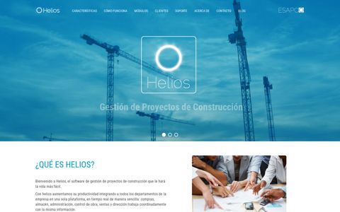 Helios: Software de gestión de proyectos de construcción