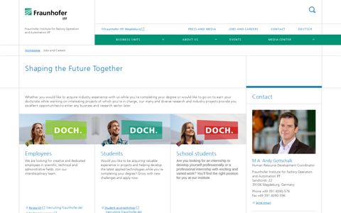 Jobs and Careers - Fraunhofer IFF