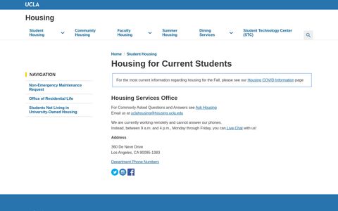 Housing for Current Students | UCLA Housing