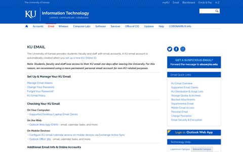 KU Email | Information Technology