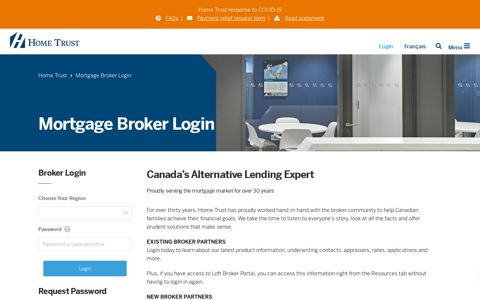 Mortgage Broker Login – Home Trust