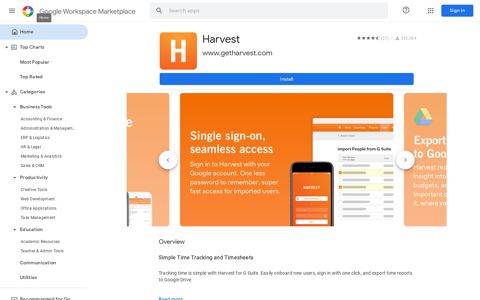 Harvest - Google Workspace Marketplace