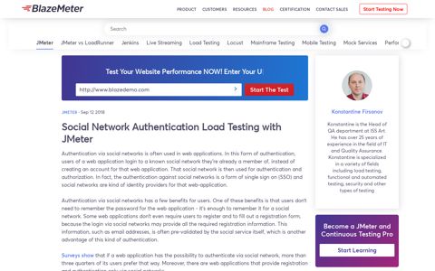 Social Network Authentication Load Testing with JMeter ...
