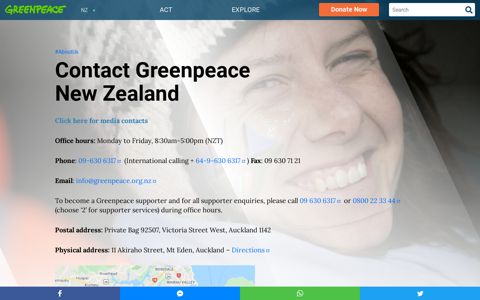 Contact Greenpeace New Zealand - Greenpeace.org