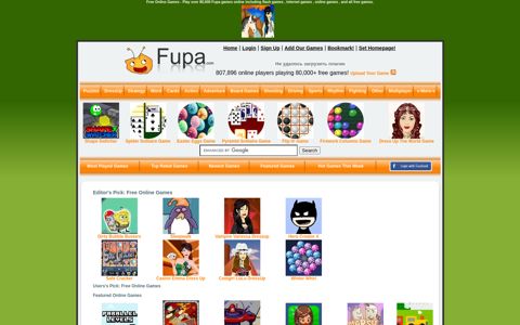 Free Online Games, Free Games, Play Games at Fupa Games