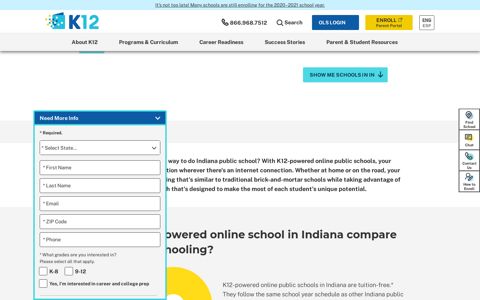 Online Schools in Indiana | K-12 Virtual Schools | K12 - K12.com