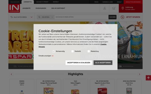 INTERSPAR Onlineshop Lebensmittel | Homepage