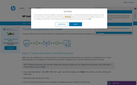 Connect to a Wireless HP Printer | HP® Customer Support