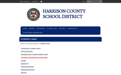 STUDENT LINKS - Harrison County School District