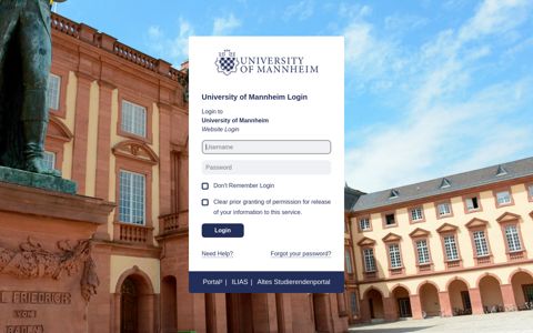 University of Mannheim Login - Verwaltung