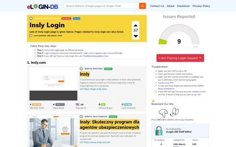Insly Login - A database full of login pages from all over the ...
