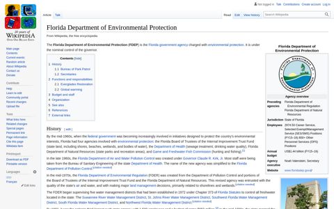 Florida Department of Environmental Protection - Wikipedia