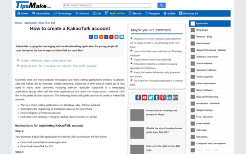 How to create a KakaoTalk account - Tips Make