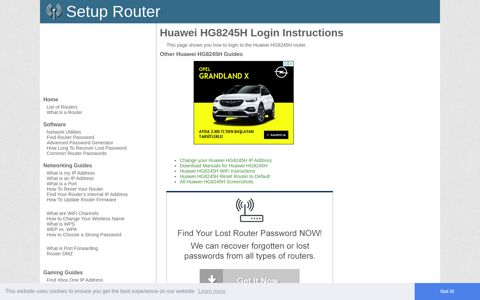 How to Login to the Huawei HG8245H - SetupRouter