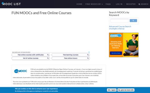FUN MOOCs and Free Online Courses - MOOC List