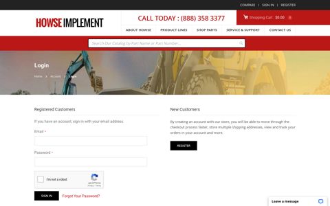 Customer Login | Howse Implement