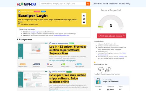 Ezsniper Login - Find Login Page of Any Site within Seconds!