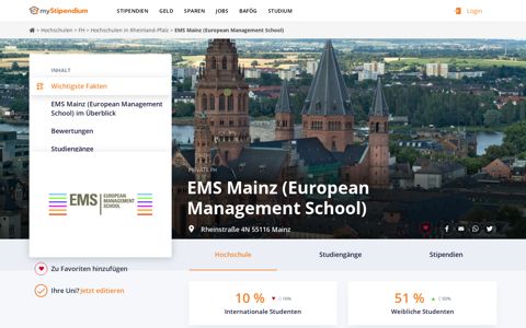 EMS Mainz (European Management School) | myStipendium