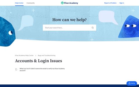 Accounts & Login Issues – Khan Academy Help Center