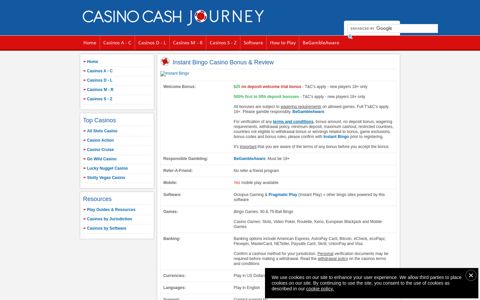 Instant Bingo Casino | $25 No Deposit Trial Bonus | Instant ...