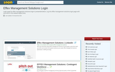 Effex Management Solutions Login - Loginii.com