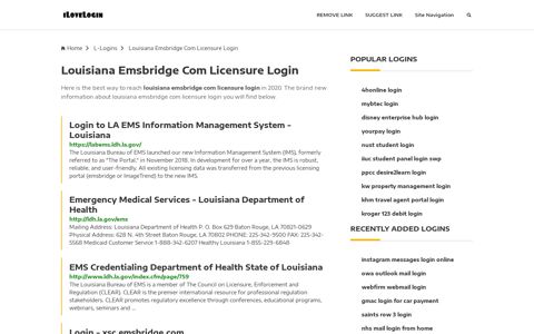 Louisiana Emsbridge Com Licensure Login ❤️ One Click ...