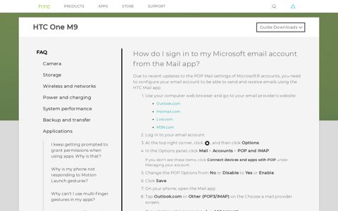 How do I sign in to my Microsoft email account from the ... - HTC