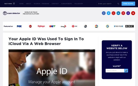 Your Apple ID Was Used To Sign In To iCloud Via A Web ...